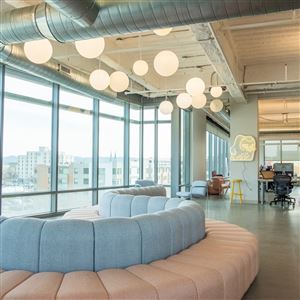Duolingo's office space in Liberty East. The language learning company is expanding to three additional floors of the building, which also houses a Whole Foods.