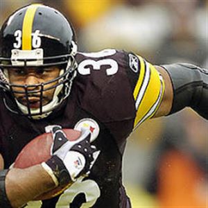 Pitsburgh Steelers running back Jerome Bettis with his mother