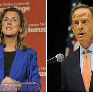 Democratic Senate candidate Katie McGinty and Republican U.S. Sen. Pat Toomey.