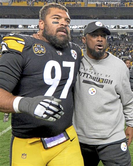 Cam Heyward with the Troy Polamalu - Pittsburgh Steelers