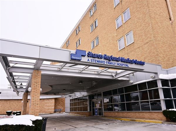 The now-closed Sharon Regional Medical Center on Thursday, Jan. 9, 2024.