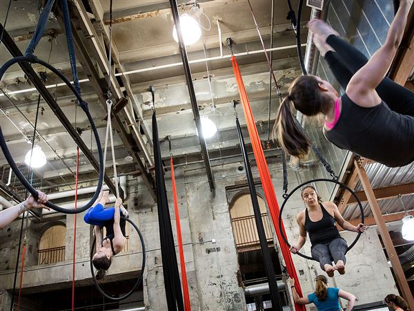 Aerial Silk Trapeze Porn - Spots are popping up around Pittsburgh to try circus arts as exercise |  Pittsburgh Post-Gazette