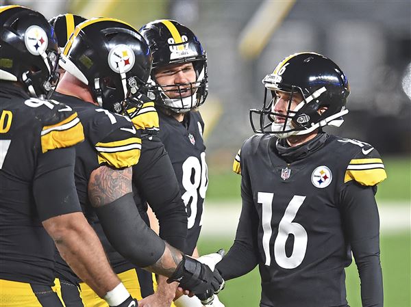 Pittsburgh Steelers place kicker Matthew Wright (4) reacts with