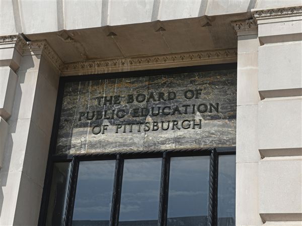 An exterior view of the Pittsburgh Public Schools administration building as seen Thursday, Aug. 4, 2022, in Oakland.