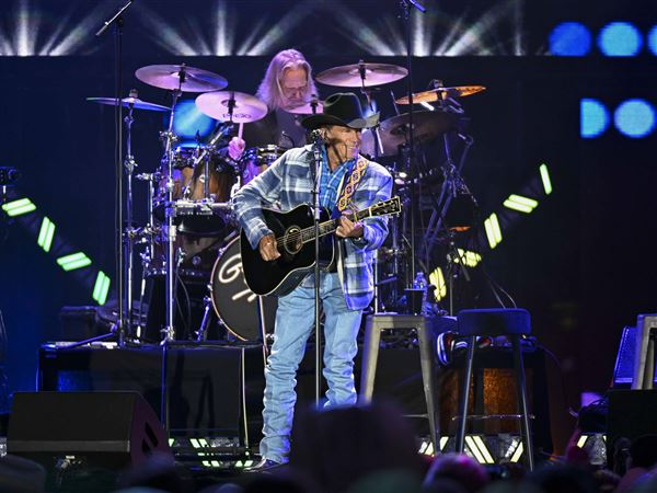 George Strait, Chris Stapleton and Parker McCollum at Acrisure Stadium on Saturday, May 31, 2025 in Pittsburgh, PA. 