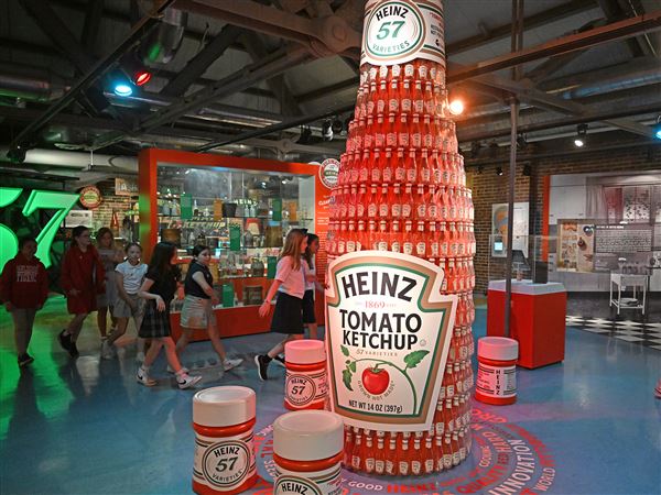 St. Therese in Munhall fourth graders tour the Heinz section of the Heinz History Center on Tuesday.