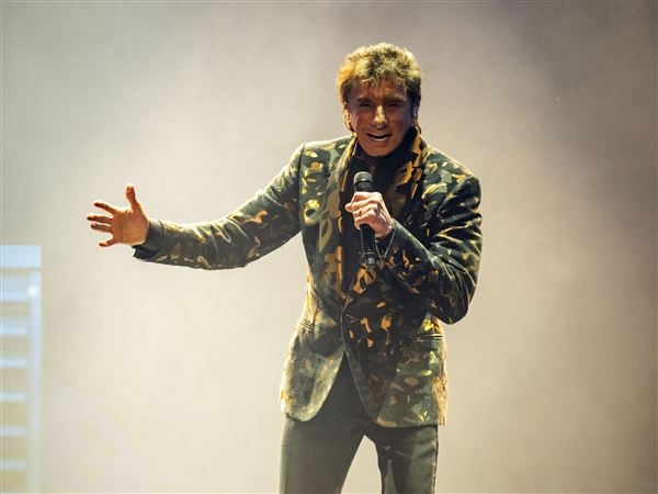 Barry Manilow performs on Saturday, July 27, 2024, in Chicago. (Photo by Rob Grabowski/Invision/AP)