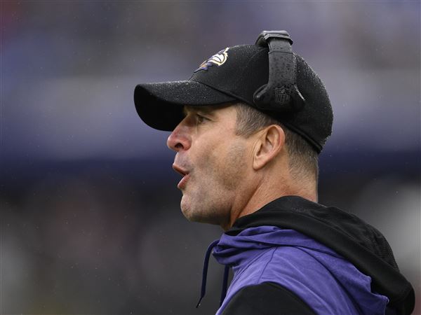 Baltimore Ravens head coach John Harbaugh: 'What I'm excited aboutwhat  I'm thinking about right now is Sunday'