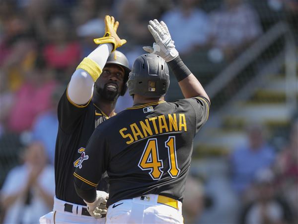 Photo: Pirates Carlos Santana Homers in First Inning