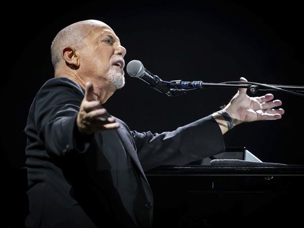 Billy Joel performs at the Principality Stadium in Cardiff, Wales, in 2024.