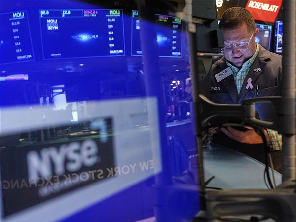 Trader Ryan Falvey works on the floor of the New York Stock Exchange on Wall Street on Monday, June 9, 2025, in the Financial District neighborhood of New York City’s Manhattan borough.
