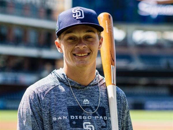 San Diego Padres outfielder Ben Johnson waits for the game to