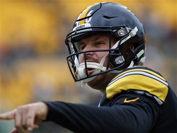 FILE--In this Aug. 20, 2017, file photo, Pittsburgh Steelers linebacker  T.J. Watt (90) leaps to defend during an NFL preseason football game  against the Atlanta Falcons in Pittsburgh. Watt has spent his