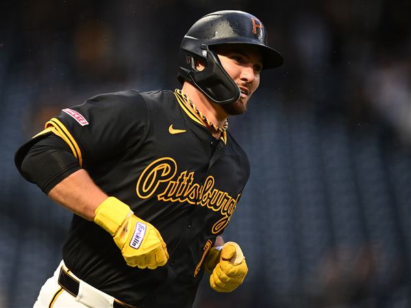 PITTSBURGH, PENNSYLVANIA - MAY 22: Spencer Horwitz #2 of the Pittsburgh Pirates rounds the bases after hitting a solo home run during the fourth inning against the Milwaukee Brewers at PNC Park on May 22, 2025 in Pittsburgh, Pennsylvania. (Photo by Joe Sargent/Getty Images)