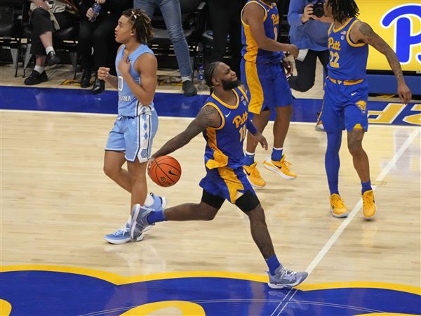 Charlotte, North Carolina, USA. 12th Mar 2019. Pittsburgh Panthers guard  Sidy N'Dir (11) during the ACC College Basketball Tournament game between  the Pittsburgh Panthers and the Boston College Eagles at the Spectrum