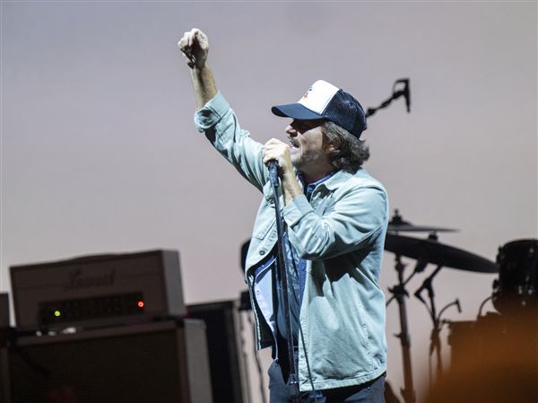 Eddie Vedder of Pearl Jam performs on April 29 at State Farm Arena in Atlanta. 