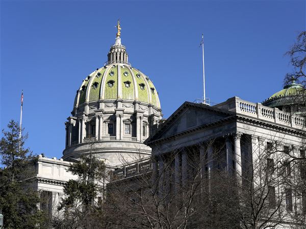 The Pennsylvania Capitol, where 30 state lawmakers recently signed a letter to their federal counterparts seeking the end of a proposed ban on state regulations on artificial intelligence. 