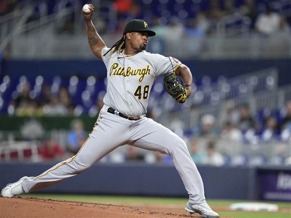 Pittsburgh Pirates starting pitcher Osvaldo Bido walks to the dugout after  pitching during the fifth inning of a baseball game against the Miami  Marlins, Saturday, June 24, 2023, in Miami. (AP Photo/Lynne