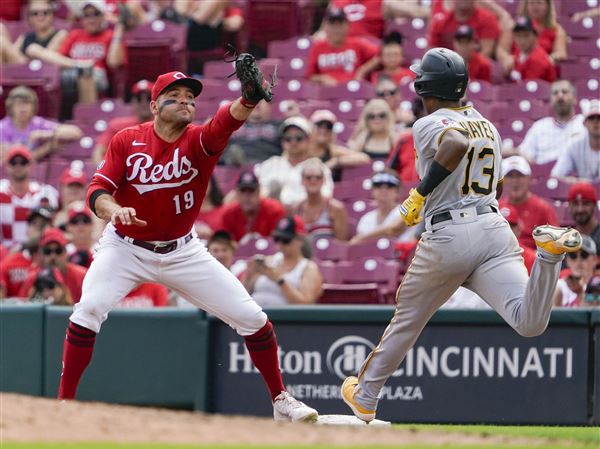 Eugenio Suarez homers three times as Reds beat Pirates, who lose Anthony  Alford to injury