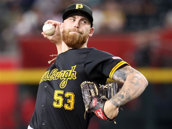 PHOENIX, ARIZONA - MAY 27: Starter Mike Burrows #53 of the Pittsburgh Pirates pitches during the first inning against the Arizona Diamondbacks at Chase Field on May 27, 2025 in Phoenix, Arizona. (Photo by Chris Coduto/Getty Images)