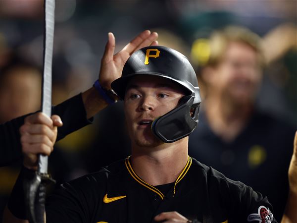 Pittsburgh Pirates right fielder Henry Davis looks on in the dugout News  Photo - Getty Images