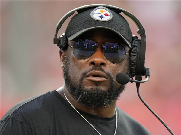 Coach Mike Tomlin on the first day in pads (Aug. 1)