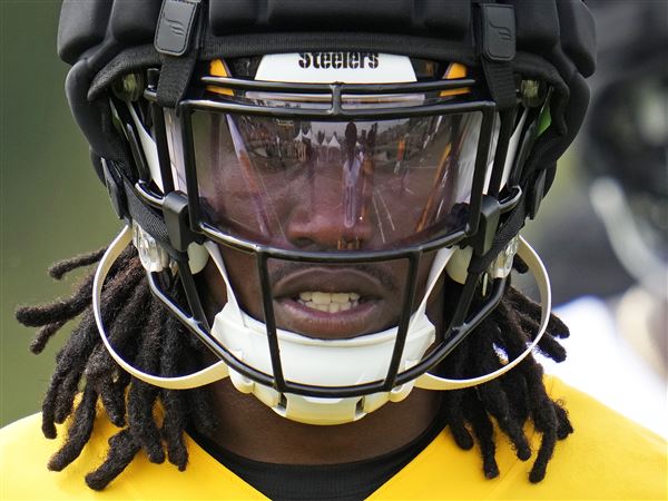 Pittsburgh Steelers linebacker coach Joey Porter during the second quarter  of an NFL preseason football game against the Buffalo Bills on Saturday,  Aug. 16, 2014, in Pittsburgh. Pittsburgh won 19-16.(AP Photo/Don Wright