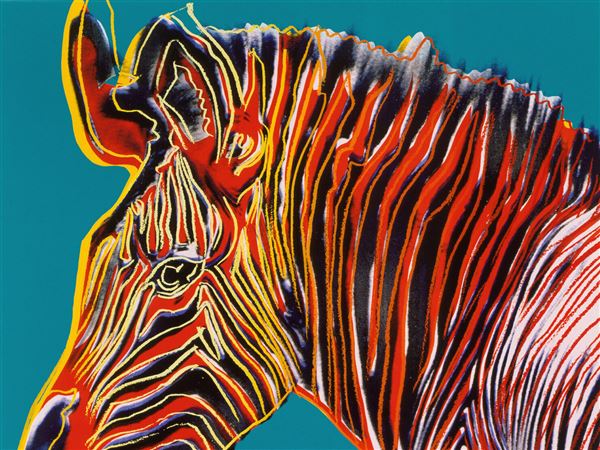 "Endangered Species: Grevy's Zebra,"  by Andy Warhol, 1983.
