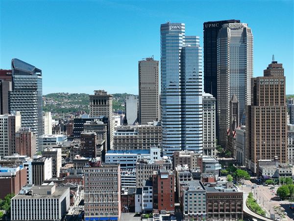 The downtown Pittsburgh skyline on, Tuesday, April 30, 2025.